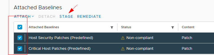 vSphere Lifecycle Manager Stage