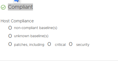 vSphere Lifecycle Manager Stage Compliant Green